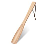 SHENJMAI Long Handled Shoe Horn 2Pcs Wooden Shoe Horn 25 Cm Long Lazy Comfortable Lifter Suitable For Seniors Kids Boots Shoehorn Accessories