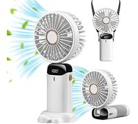 SHENKETU Handheld Fan Portable Battery USB Fan / Portable Mini Fan Electric Rechargeable Battery Foldable Compatible with Laptop Multi Port Socket for Travel Home