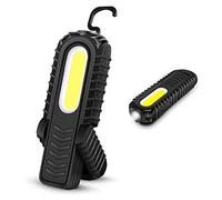 shenkey Rechargeable Inspection Lamp, Super Bright 5W COB LED Flood Light and 3W LED Torch with Adjustable Stand, Hook and Magnet Base Work Light for Workshop, Auto and Emergency Use