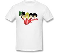 SHENLENEIYI Monkees Unisex Tops Printed Mens White T-Shirt 3XL