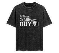 SHENLENEIYI Monty Pythons Life of Brian Hes Not The Messiah Hes a Very Naughty Boy Unisex Tops Printed Mens Black T-Shirt XL