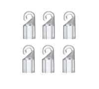 SHENLONG 6PCS Wand Tip Hook Sleeve,Venetian Blinds Wand RodHook,Wand Rod TipHook,Clear Plastic Shepherds Hook Wand Tip Connector Wand Cap for Hexagon 7mm in Diameter Blind Tilt Wand and Wood Blinds