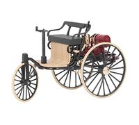 Shenprymic 1:12 Scale Classic Tricycle Model Ornament, Alloy Retro Tricycle Decoration, High Simulation Diecast Metal Toy Car with Plastic Details for Home Office Display (Black)