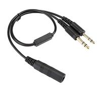 Shenprymic H - GA Helicopter Universal Aviation Headset Adapter, U174U to GA Dual Plug PJ055 and PJ068, for David Clark Headsets, Durable Shielded Cable for Fixed Wing and