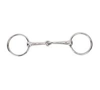 Shenprymic Stainless Steel Ring Snaffle Bit, Hollow Jointed Mouth Horse Bit for Equestrian Supplies, Anti - Rust Snaffle Bit with 2.6 - Inch Rings for English and Western Training