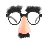 Shenrongtong Glasses and Mustache Disguise, Big Nose Glasses with Eyebrows Mustache, Party Favors Photo Props Prank for Halloween Kids Adults Performance