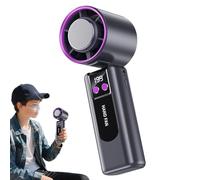Shenrongtong Handheld Fan - Personal Cooling Tool for Travel,Rechargeable Handheld Digital Display Fan for Hiking Workplace Camping School Walking Traveling