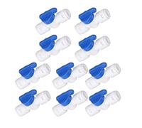 shenruifa 10Pcs Inline Shut Off Ball Valve 3/8in Plastic Quick Connect Fittings for Water Purifier System Tubing Hose Pipe