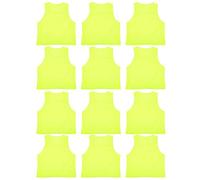 shenruifa 12PCS Small Mesh Football Training Vest Breathable Fluorescent Green
