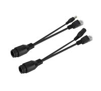 shenruifa 12V Power Over Ethernet Passive POE Adapter Cable Splitter Injector (Black)