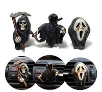 shenruifa 3 Pack Skeleton Ghost Car Air Freshener Vent Clips with Aromatherapy for Car Interior Decor, Men Women Skeleton Lovers Halloween