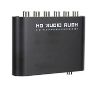shenruifa 5.1CH DTS Converter AC 3 Decoder Digital Optical Coax to Analog for Home Concert Hall Cinema (Host + USB + fiber optic)