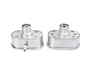 shenruifa Aluminum Valve Cover Breather PCV Combo Kit Finned Oval Polished 6100FP for Replacement