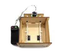 shenruifa DIY Wooden Elevator Door Kit, Develop Science and Imagination House Garage Model Building Set, Playing with Family, Learning for Educational Toy