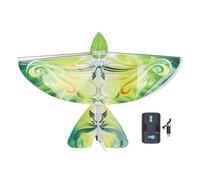 shenruifa Flying RC Bird Toy 2.4GHz USB Charging LED Flapping Wings Bird for Indoor Outdor (Green)