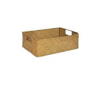 shenruifa Handmade Seaweed Storage Basket with Handle, Woven Basket Organizer Box for Home Kitchen Office, 30X20X10CM (36cm)
