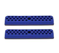 shenruifa Hex Bit Holder Rack, Sturdy 43 Hole Drill Bit Organizer with Magnetic Base for Toolbox, Blue, 2 Pcs