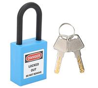 shenruifa Lockout Tagout Safety Padlock, 38mm Heavy Duty Nylon Insulated Padlock with Long Shackle & 2 Keys for Industrial Equipment/Machinery