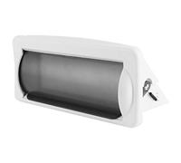 shenruifa Marine Boat Single DIN DVD Radio Shield Cover for Boats and Marine Applications White ABS Material Size 182 X 52mm