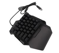 shenruifa One Handed Gaming Keyboard Ergonomic RGB Backlit 35 Keys Silent Typing for PC Gaming Colorful ABS