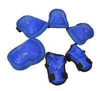 shenruifa Thickened Roller Skate Protection Gear Set Knee Pads Elbow Pads Gloves for Adult (Blue)