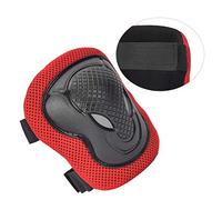 shenruifa Thickened Roller Skate Protection Gear Set Knee Pads Elbow Pads Gloves for Adult (Red)