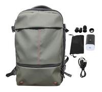 shenruifa Travel Vacuum Backpack, 19 Inch Large Capacity Men Casual Expandable Backpack with Vacuum Pump for Travel Business (Green)