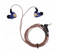 shenruifa Wired Earbuds with Mic HiFi Dynamic Driver Deep Bass for Video Gaming and Music 3.5mm Headphone Set (Blue)