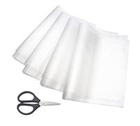 SHENSAIGO 8 PCS Fridge Liners, Waterproof Antibacterial Fridge Mats, Washable Non Slip Refrigerator Mats with Scissor, DIY Cuttable Refrigerator Pad for Cupboard Table Drawer (White 29 x 45 cm)