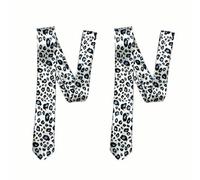 Shensuii 1Pcs Ties for Men, Skinny Leopard Print Tie for Men, Novelty Animal Print Neckties, Unique Leopard Prints Tie for Formal Wedding Business, Fancy Dress and Parties