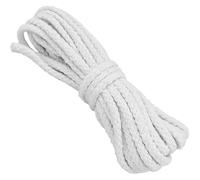 Shensuii Soft Cotton Macrame Cord for DIY Crafts, White 1Pcs | 10 Meters x 5mm Wide Twisted Rope, Durable All-Purpose Drawstring, Perfect for Gardening Decoration Craft Projects