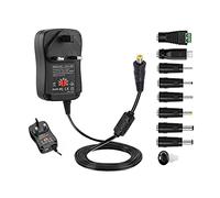 Shentian Universal Power Adapter AC Charger 12V 9V 7.5V 6V 5V 4.5V 3V 1000mA 1A 2A Multi Voltage DC Power Supply with 8 Selectable Adapter Tips for 3V-12V Household Electronics and LED Strip