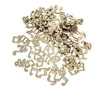 Shentu 100 Pcs Mini Music Notes Wood Slices 15mm Easy to Colour Small Unfinished Musical Wooden Shapes Cutouts for Crafts Cardmaking Scrapbooking Music Theme Party Table Decorations
