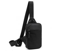 Shentu Slim Anti-Bulge Sling Bag, Water-Resistant Crossbody Chest Bag Lightweight Shoulder Daypack for Travel Sports Hiking, 1 Pack Black 20.5x16x4cm