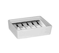 Sheny Ceramic Soap Dish Stainless Steel Soap Holder,Wihte Soap Box-Double Layer Draining for Bathroom and Shower