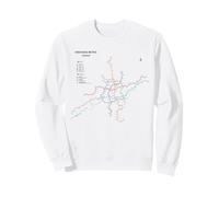 Shenyang China Train Line Railway - Souvenir Route Map Sweatshirt
