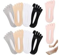 SHENYI 10 Pairs Five Finger Compression Socks,No Show Low Cut Compression Socks Running Boat Low Cut Liner Socks For Women And Men