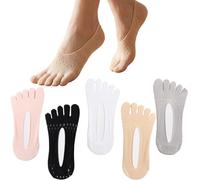 SHENYI 10 Pairs Toe Socks Women,Non-Slip Split Toe Low Cut Compression Socks,No Show Toe Separator Socks For Women Men,For Running Boat Low Cut Liner Socks
