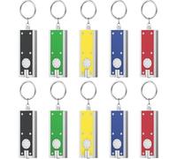 SHENYI 10 PCS Mini Keychain Flashlight, Ultra Bright LED Pocket Torch with Key Ring, Flat Small EDC Lights for Outdoor Camping, Dog Walking