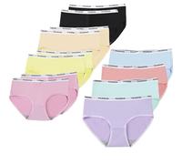 SHENYI 12 Pack Teen Girls Knickers, Soft Briefs Seamless Underwear, Elastic Panties, Plain Knicker For Age 11-14 Girls Multicolor