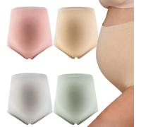 SHENYI 4 Pcs Maternity Knickers For Women, High Waist Stretchable Pregnancy Panties, Soft Overbelly Maternity Briefs（XL） Multicolor