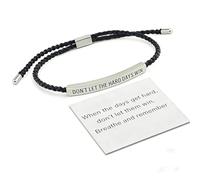 SHENYI Don't Let The Hard Days Win Bracelet, Adjustable Motivational Bracelet,Inspirational Bracelet For Adult For Family Friends Unisex Daily Wear Black