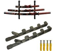 Shenzhen LangTao Bang International Trade Co., Ltd.. 5 Tier Wall Mount Holder Stand Bracket Sword Rack Display for Samurai Sword Katana