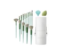 Sheonly 14 Pcs "sprout-Green" Professional Makeup Brush Set With 2 Makeup Eggs Green