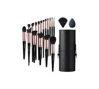 Sheonly 18 Pcs Professional Makeup Brush Set For Gift With Makeup Tool In Midnight Black Midnight Black One Size