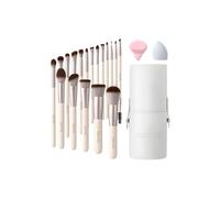 Sheonly 18 Pcs "pure Clouds" Professional Makeup Brush Set With Makeup Tool In Ivory White Ivory White One Size