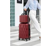 SHEONLY 2-Piece Hard Shell Travel Suitcases Luggage Set in Red SHEONLY Red