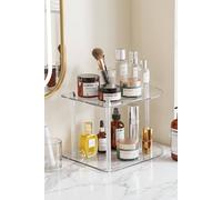 SHEONLY 2 Tier Countertop Corner Organizer Shelf Acrylic Clear Bathroom Organizer SHEONLY Clear