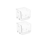 SHEONLY 2pcs Stackable Transparent Desktop Storage Boxes in Clear SHEONLY Clear