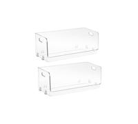 SHEONLY 2pcs Stackable Transparent Desktop Storage Boxes in Clear SHEONLY Clear